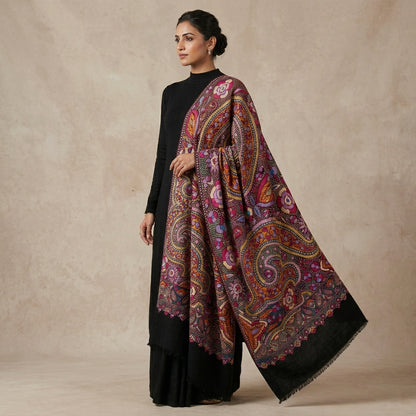 Pashmina Sozni Jamawar Embroidered Shawl