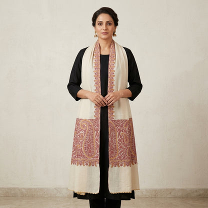 Pashmina Sozni Palla Design with Tilla Touch Shawl