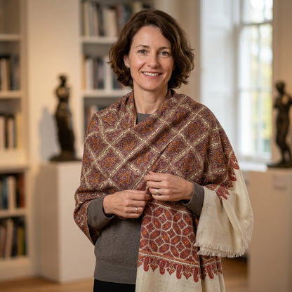 Pashmina Sozni Jamawar Multi-Colour Embroidered Shawl