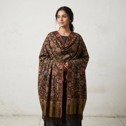 Pashmina Kani Jamawar Coffee — GI Certified