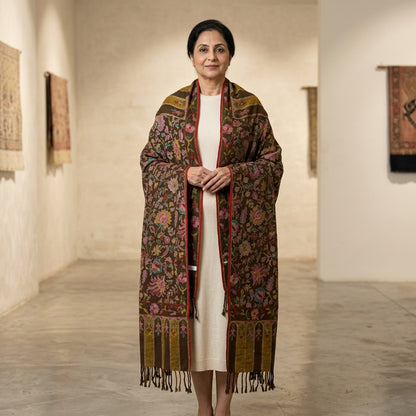 Pashmina Kani Jamawar Coffee — GI Certified