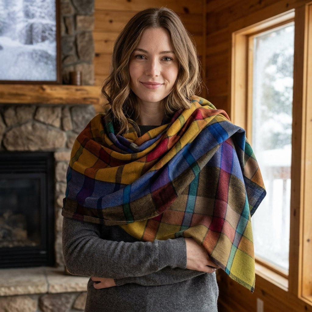 Pashmina Multicolour Designer Handwoven Shawl