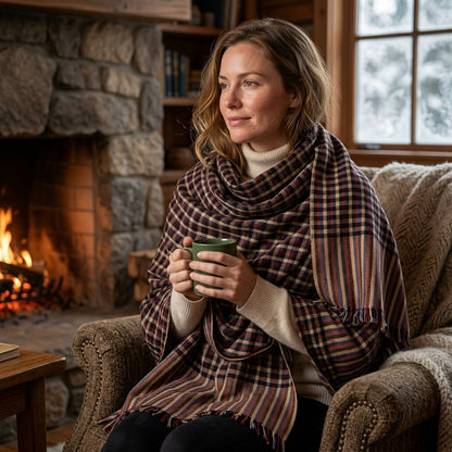 Pashmina Checkered Stole — Classic Weave