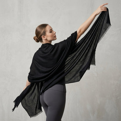 Pashmina Midnight Black Classic  Handwoven Shawl