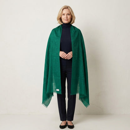 Pashmina Emerald Green Handwoven Shawl