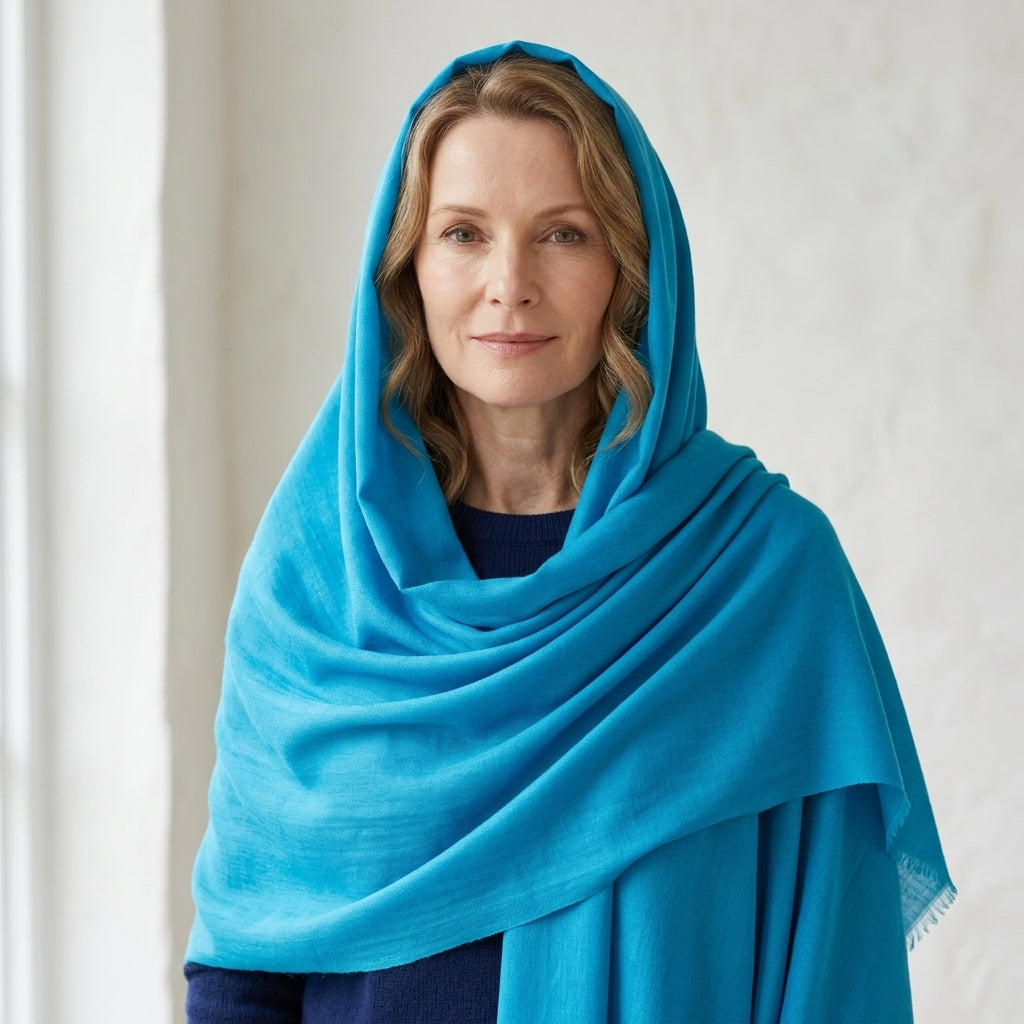 Pashmina Royal Teal Premium Handwoven Stole