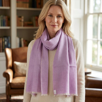 Pashmina Lavender Grace Lightweight  Handwoven Stole