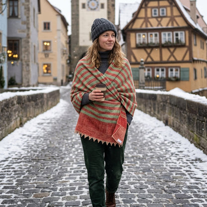 Pashmina Classic Striped Handwoven Shawl — Heritage