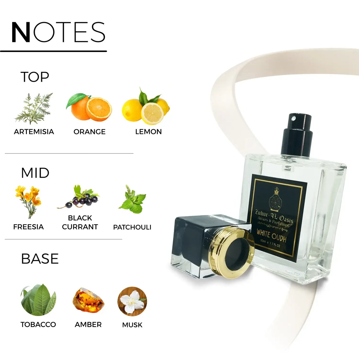 Zuhur AL Oasis White Oudh Perfume For Men