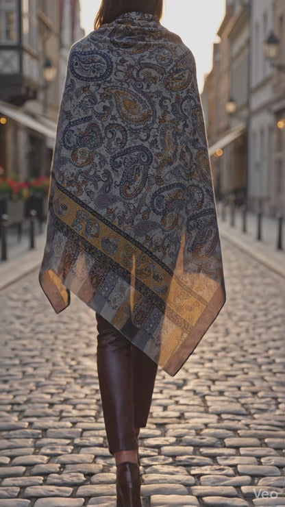 Pashmina Kalamkari Multi-Embroidery Shawl