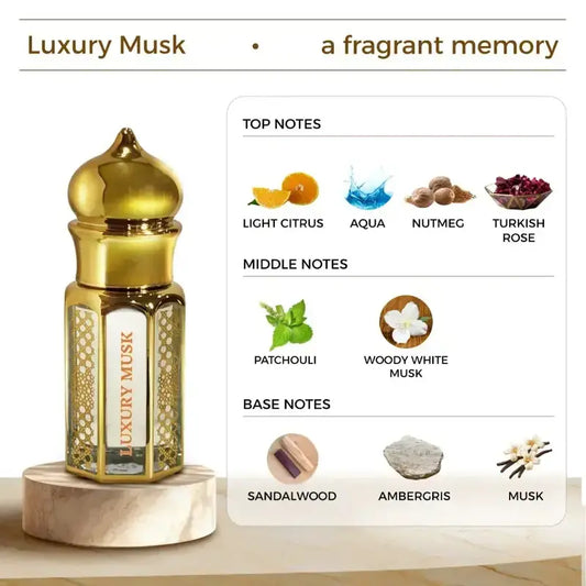 Zuhur AL Oasis Luxury Musk Non Alcoholic Attar For Men 6ml