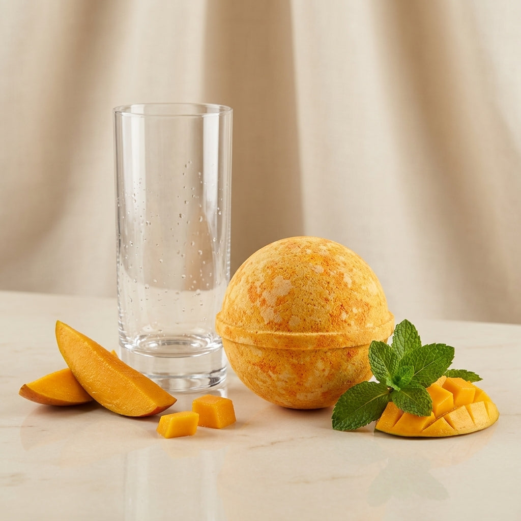 Sunrise Mango Cocktail Bomb – Alphonso Mango & Citrus Fizzy Drink Bomb