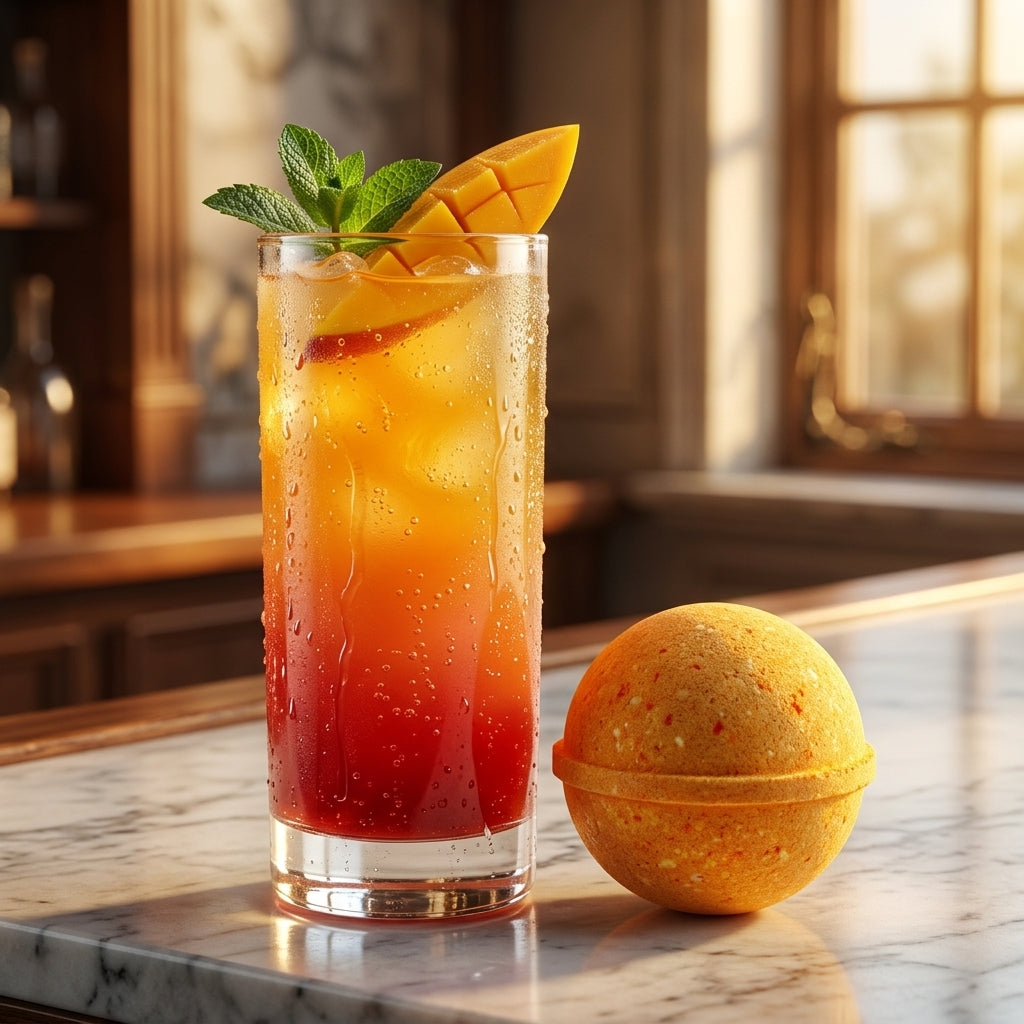 Sunrise Mango Cocktail Bomb – Alphonso Mango & Citrus Fizzy Drink Bomb