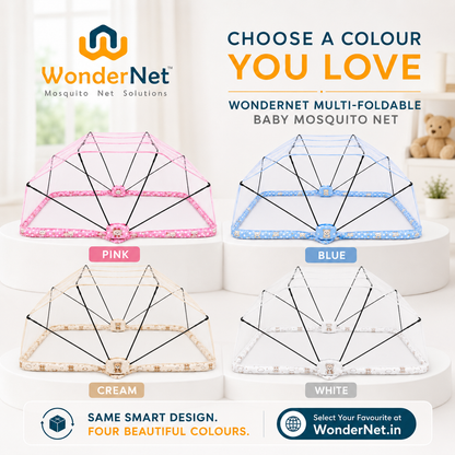 WonderNet Foldable Baby Mosquito Net for Bed – Newborn to 4 Years
